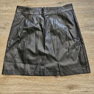 Allie Rose Black Faux Leather Mini Skirt NWOT Size M